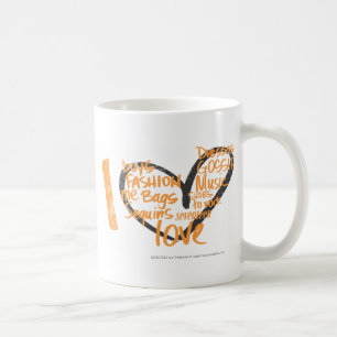 Caneca De Café Mim laranja dos grafites do coração