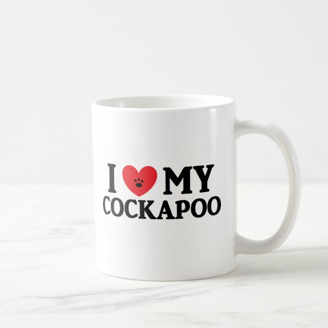 Caneca De Café Mim ♥ meu Cockapoo (Direita)