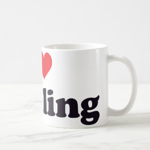 Caneca De Café Mim pesca à linha do coração