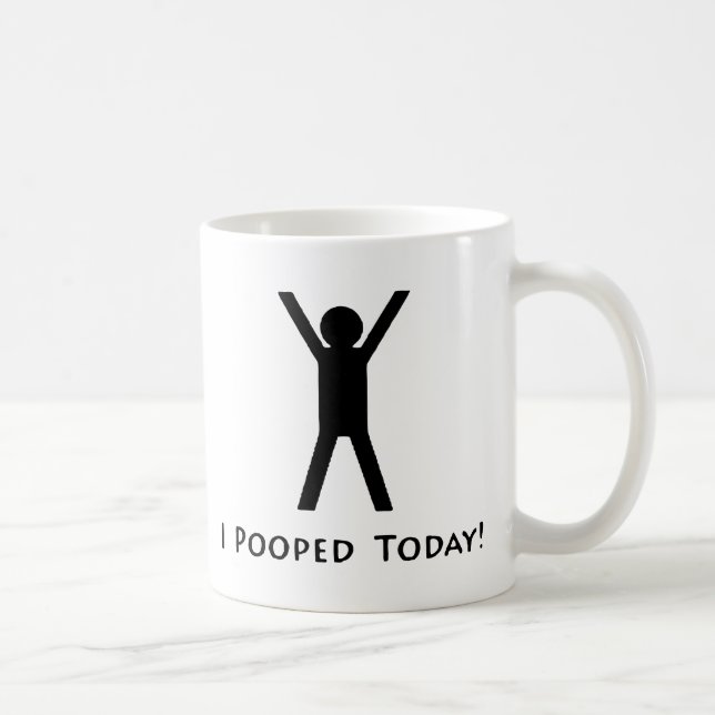 Caneca De Café Mim Pooped hoje (Direita)