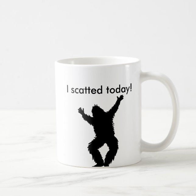 Caneca De Café Mim Scatted (pooped) hoje - Bigfoot Sasquatch (Direita)