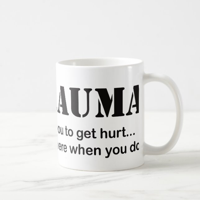 Caneca De Café Mim traumatismo do ♥ (Direita)