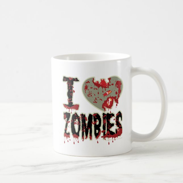 Caneca De Café mim zombis do coração (Direita)