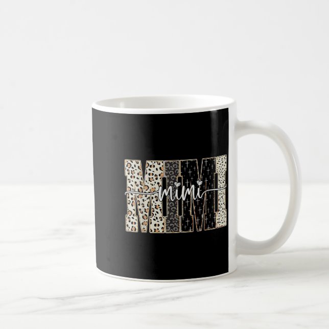 Caneca De Café Mimi Bible Leopard Cross Faith And Love Christian  (Direita)