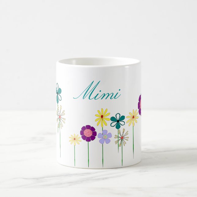 Caneca De Café Mimi - flores brilhantes para ela (Centro)