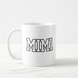 Caneca De Café Mimi Name Typography Design