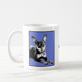 Caneca De Café Min Pin Love Mug - Azul