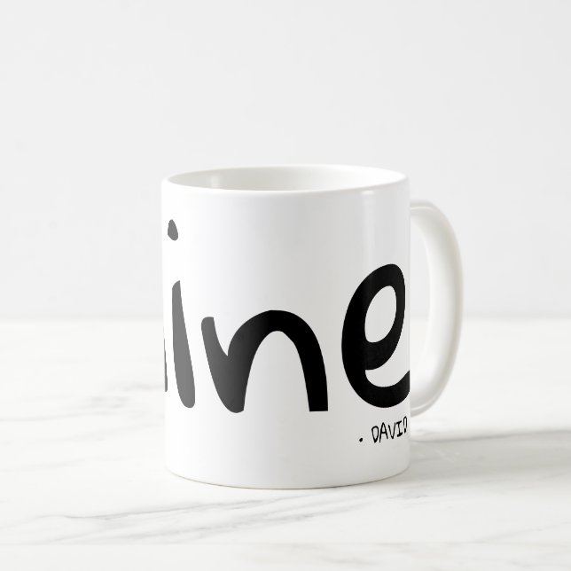 Caneca De Café Mina | personalizado com nome (Frente Esquerda)