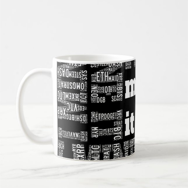 Caneca De Café Mineração de criptomoeda (Esquerda)