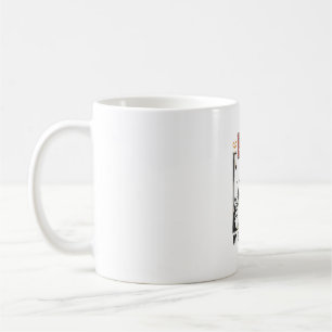 Caneca De Café Minha 1ª Camisa de Gravura Vintage de Caveira de B