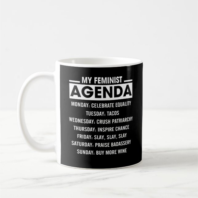 Caneca De Café Minha Agenda Feminista (Esquerda)