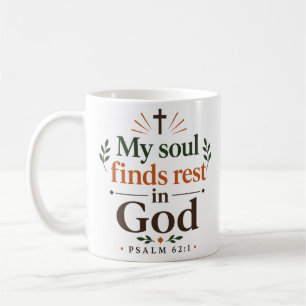 Caneca De Café Minha Alma Encontra Descanso Em Deus Escritura Cri