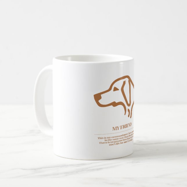 Caneca De Café Minha amiga (Frente Esquerda)