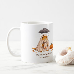 Caneca De Café Minha Arte de Dragão Barbudo de Fantasia de Depres