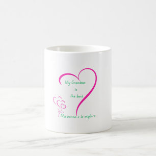 Caneca De Café Minha Avó é a Melhor – Tributo ao Coração Bilíngue
