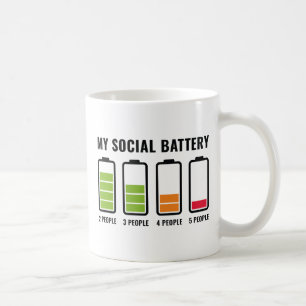Caneca De Café Minha Bateria Social