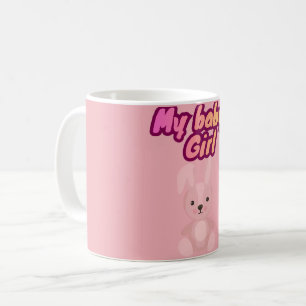 Caneca De Café Minha Bebê Menina Coelhinho Fofo