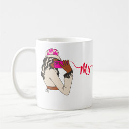 Caneca De Café Minha Bestie Chame Mug - Meninas Chatando Design