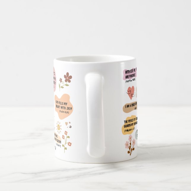 Caneca De Café Minha Bíblia Diária Afirmou Versão do Boho (Alça)