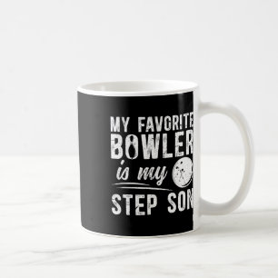 Caneca De Café Minha Boliche Favorita De Bowler Stepdad pai Passo