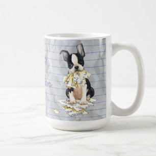 Caneca De Café Minha Boston Terrier comeu meu plano de aula