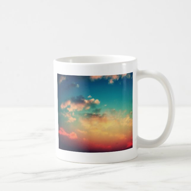 Caneca De Café Minha cabeça é colada nas nuvens (Direita)
