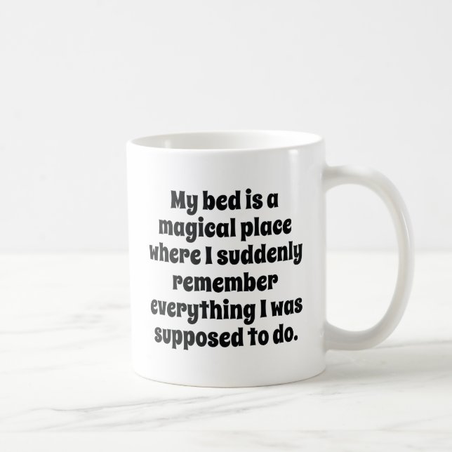 Caneca De Café Minha Cama É Um Lugar Mágico (Direita)