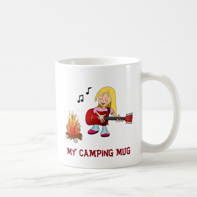 Caneca De Café Minha Caneca-Menina de acampamento (Direita)