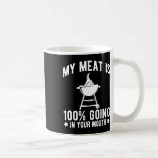 Caneca De Café Minha Carne Está Indo 100% Na Sua Grelha De Churra