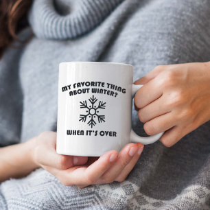 Caneca De Café Minha Coisa Favorita Sobre O Inverno