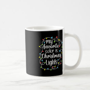 Caneca De Café Minha Cor Favorita É Luzes De Natal