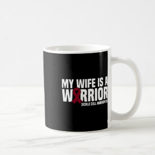 Caneca De Café Minha Esposa É Um Guerreiro Burgundy Fita Célula A