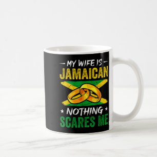 Caneca De Café Minha esposa jamaicana nada me assusta piada jamai