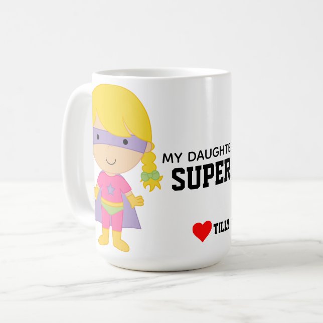 Caneca De Café minha filha é um super-herói (Frente Esquerda)