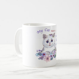 Caneca De Café Minha Gata acha que eu sou perfeito para Ilustraçã