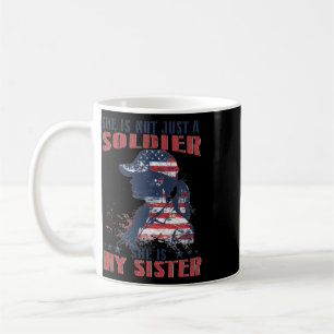 Caneca De Café Minha Irmã É Uma Soldado Militar 4 De Julho Patrio