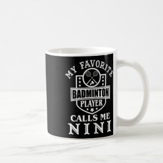 Caneca De Café Minha jogadora de badminton favorita me chama de N