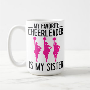 Caneca De Café Minha líder de torcida favorita é minha irmã Cheer