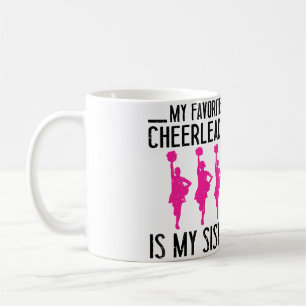 Caneca De Café Minha líder de torcida favorita é minha irmã Cheer