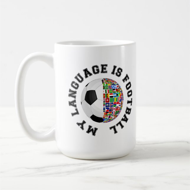 Caneca De Café Minha Língua é o Futebol (Esquerda)