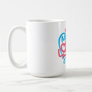 Caneca De Café Minha mãe me ama Design de citação da família doce