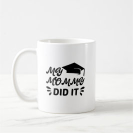 Caneca De Café Minha Mamãe Fez Isso Graduação Estrela Rosa Design