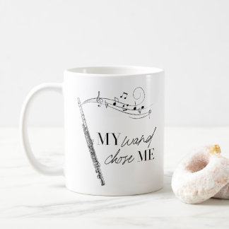 Caneca De Café Minha Mão Escolheu-Me Uma Tipografia Flute Black &