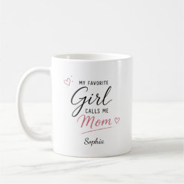 Caneca De Café Minha Menina Favorita Me Chama de Mãe Personalizad
