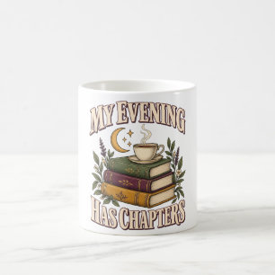 Caneca De Café Minha Noite Tem Capítulos Livros e Chá