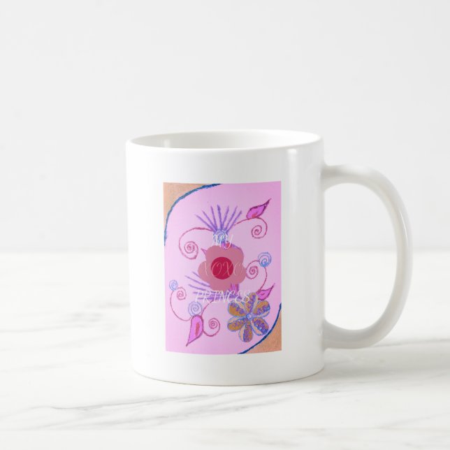 Caneca De Café Minha Pequena Princesa: Vetor Rosa Bebê Inspiracio (Direita)