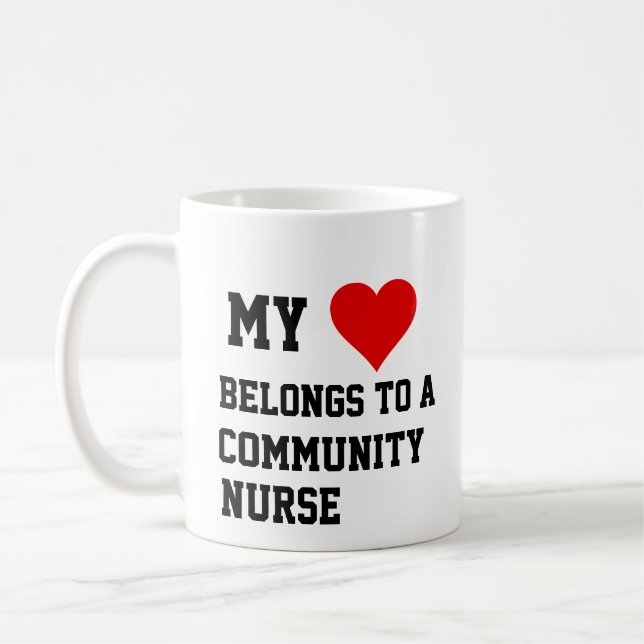 Caneca De Café Minha Pertença A Uma Enfermeira Comunitária (Esquerda)