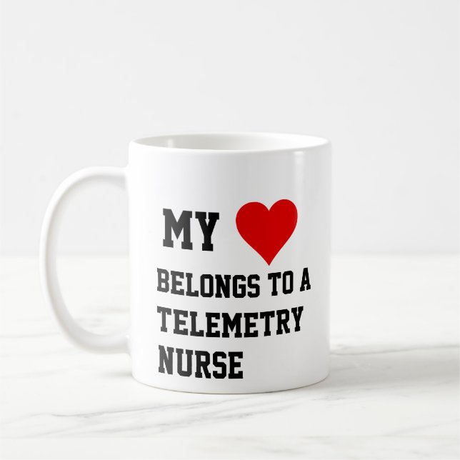 Caneca De Café Minha Pertença A Uma Enfermeira De Telemetria (Esquerda)