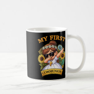 Caneca De Café Minha Primeira Comunhão Meninas Dabbing 1º Sacro R