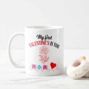 Caneca De Café Minha primeira Namorados é você, mãe